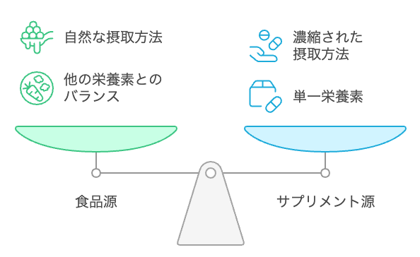 食品とサプリメントのレスベラトロール摂取方法の比較