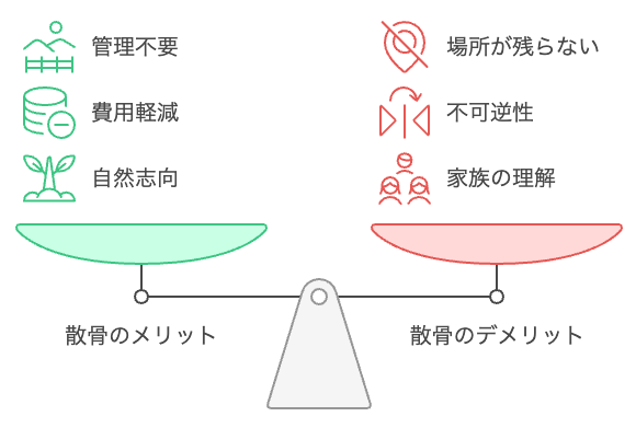 散骨のメリットとデメリットを比較